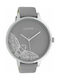 Oozoo Timepieces XXL Grey Leather Strap