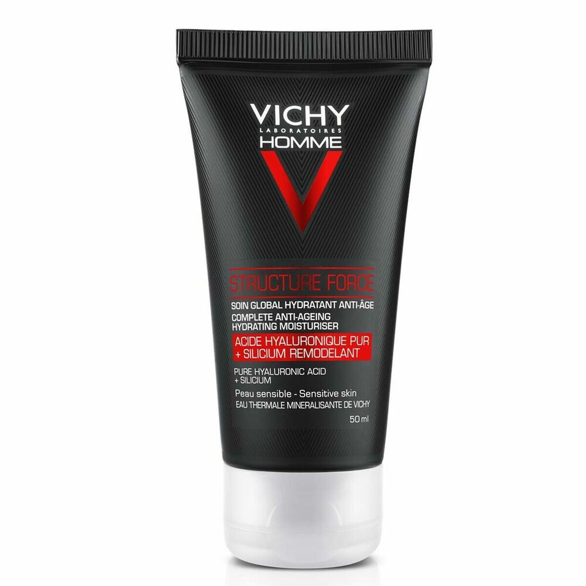 Vichy Homme Structure Force 24ωρη Ανδρική Κρέμα Προσώπου για Ενυδάτωση, Αντιγήρανση & Σύσφιξη με Υαλουρονικό Οξύ 50ml