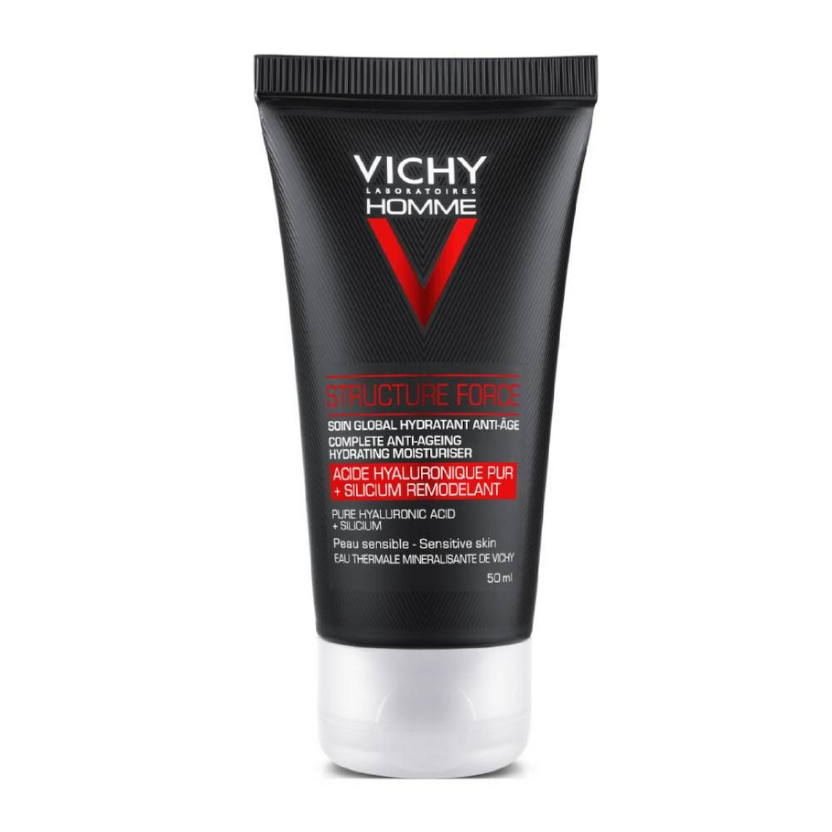 Vichy Homme Structure Force 24ωρη Ανδρική Κρέμα Προσώπου για Ενυδάτωση, Αντιγήρανση & Σύσφιξη με Υαλουρονικό Οξύ 50ml