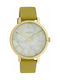 Oozoo Watch with Yellow Leather Strap