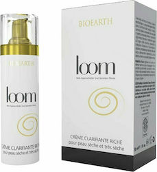 Bioearth Loom Reich 24h Feuchtigkeitsspendend & Anti-Aging Creme Gesicht Tag mit Schneckensekret 50ml