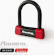 Radikal RK120 U-Lock Motorradschloss Rot Farbe