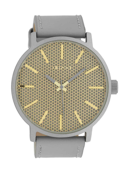 Oozoo Timepieces XXL Grey Leather Strap