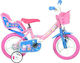 Dino Bikes Peppa Pig 14" Kids Bicycle BMX Pink