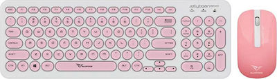 Alcatroz Jellybean A2000 Wireless Keyboard & Mouse Set English US Pink