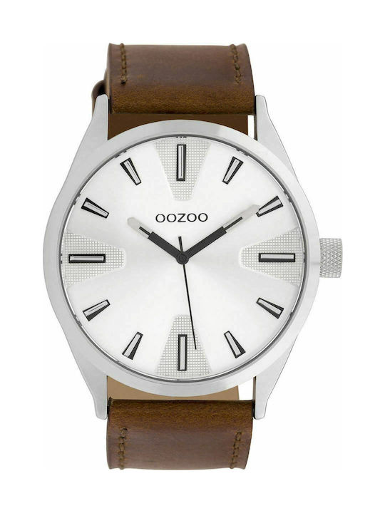 Oozoo Timepieces Uhr Batterie mit Braun Lederar...