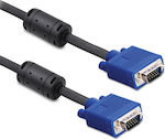 Powertech Cable VGA male - VGA male Μαύρο 10m (CAB-G004)