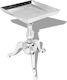 Square Side Table Aluminum Silver L35xW35xH56cm.