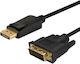 Savio 3m DVI-D male to DisplayPort male Cable Black (CL-122)