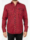 172.EM60.85 Long-sleeved Shirt Checked Red / Black