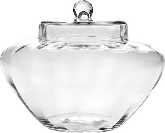 Iliadis Glass Sweet Jar with Lid Transparent 28x28x23cm