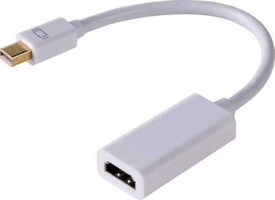 Akyga Converter mini DisplayPort male to HDMI female White 1pcs AK-AD-38