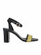 Leder Sandalen Gelb