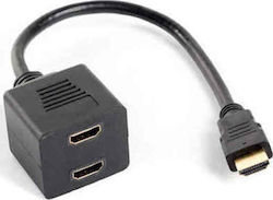 Lanberg HDMI male - 2x HDMI female (AD-0019-BK)