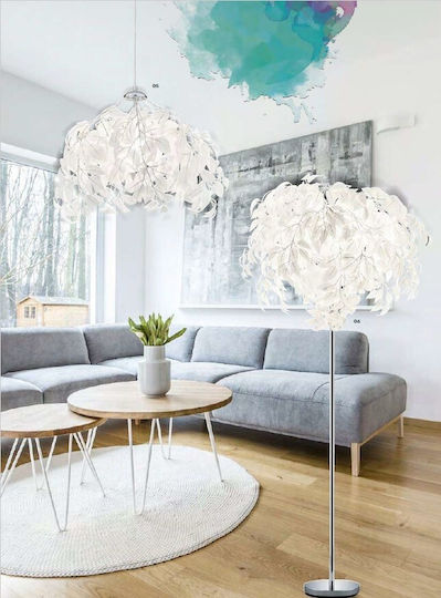Trio Lighting Ρυθμιζόμενο Κρεμαστό Φωτιστικό Λευκό Καμπάνα με Ντουί E27 38εκ.