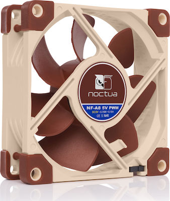 Noctua NF-A8 5V Ventilator Carcasă 80mm cu Conexiune 4-Pin PWM 1buc Maro