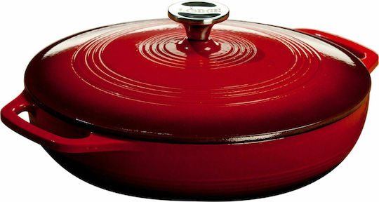 Lodge Ρηχή Κατσαρόλα από Μαντέμι 3.4lt / 36.5cm Red