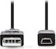 Nedis 2m USB 2.0 Cable A-Male to mini A-Male (CCGT60300BK20)