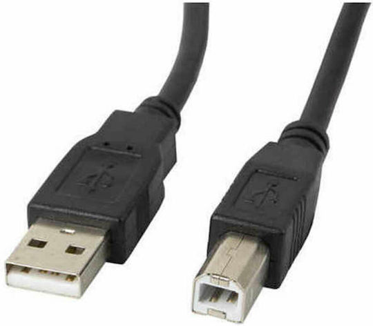 Lanberg USB 2.0 Cable USB-A male - USB-B male 1.8m (CA-USBA-11CC-0018-BK)