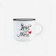 Legami Milano Love You Mug Ceramic White 50ml 2pcs