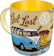 Nostalgic Art Volkswagen VW Bulli - Let's Get Lost Becher Keramik Gelb