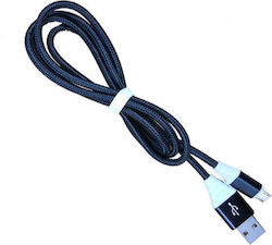 Omega OUFBB3MBOXB Braided USB 2.0 σε micro USB 1m Μαύρο