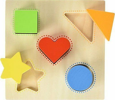 Goki Jucărie de Sortat Forme Colour and Shape Assorting Board din Lemn pentru 12++ Luni