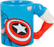 Stor Marvel Captain America Arm 3D Tasse Keramik Blau 330ml 1Stück