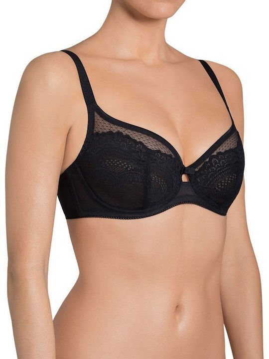Beauty-Full Darling Μαύρο Minimizer Σουτιέν χωρίς Ενίσχυση με Μπανέλες