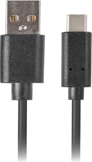 Lanberg USB 2.0 Cable USB-C male - USB-A Μαύρο 0.5m CA-USBO-10CU-0005-BK