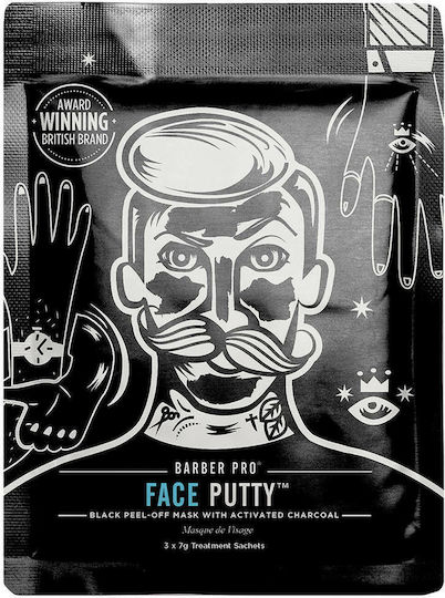 Beauty Pro Barber Pro Pastă Neagră Peel Off Mască Pentru Față 3 Bucăți