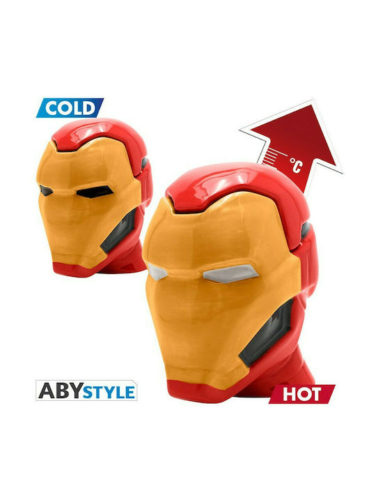 Abysse Marvel - Mug 3D - Iron Man Schimbare de Căldură Cană Ceramică Multicoloră 450ml ABYMUG421 1buc