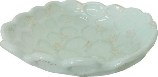 Marhome Round Ceramic Decorative Platter Turquoise 30x30x9cm
