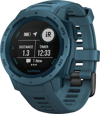 garmin instinct gps watch lakeside blue