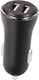Forever Car Charger 2.4A with Ports: 2xUSB Black Color