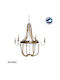 GloboStar Victorian Πολυέλαιος 6xE14 Ø76cm με Σχοινί Μπρούτζινος 01404