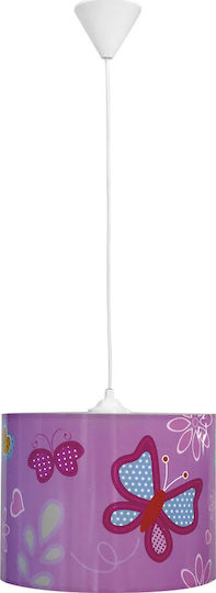 Heronia Kid Einfaches Licht Kinderzimmer-Deckenleuchte aus Kunststoff 10W mit E27-Fassung Rosa 29cm