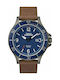 Timex Expedition Ανδρικό Ρολόι 43mm Μπαταρίας με Καφέ Δερμάτινο Λουράκι