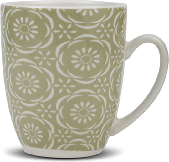 Nava Maiolica Cană din Porțelan Verde 355ml