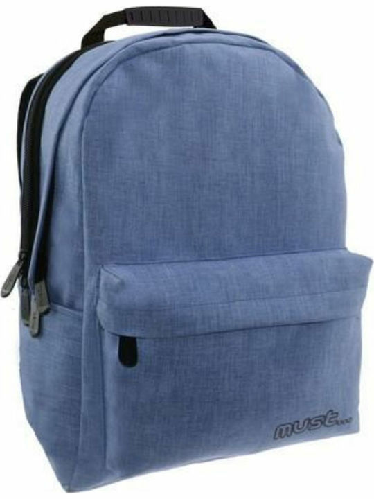 Must Team Monochrome Jean Double Light Blue School Bag Backpack Junior High-High School Light Blue