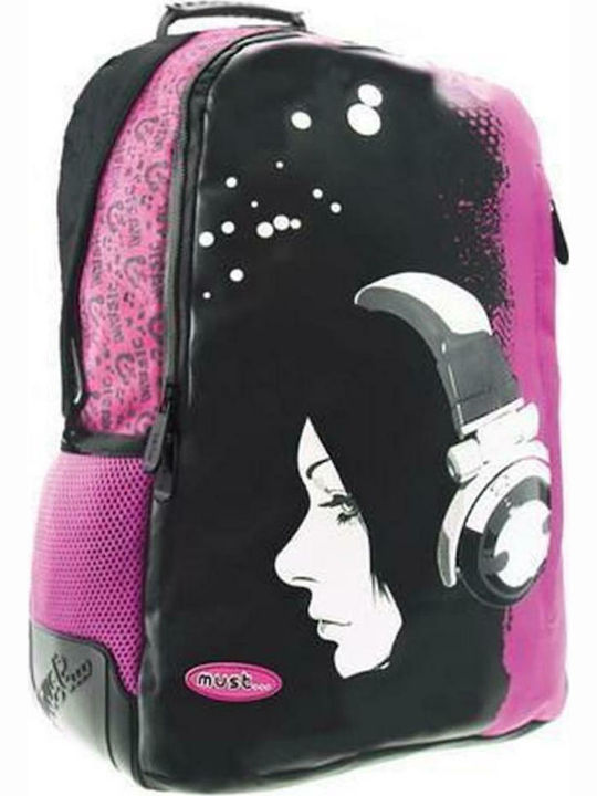 Must Girl with Headsets School Bag Backpack Elementary, Elementary in Black color 25lt