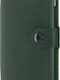 Miniwallet Matte Leather Men's Wallet Cards with RFID and Slide Mechanism Khaki