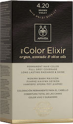 Apivita My Color Elixir Set Vopsea de Păr fără amoniac 4.20 Violet brun 125ml