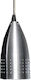 Aca Hängelampe Silber Glocke mit Fassung E27 9x21cm.