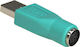 Akyga Converter PS/2 female to USB-A male Green 1pcs AK-AD-14