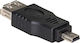Akyga Конвертор мини USB мъжки към USB-A женски Черен 1бр AK-AD-07