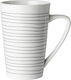 Dutch Rose Black Stripe XL Porcelain Cup White 430ml