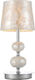 Sun Light Metal Vintage Table Lamp for Socket E27 with White Shade and Silver Base