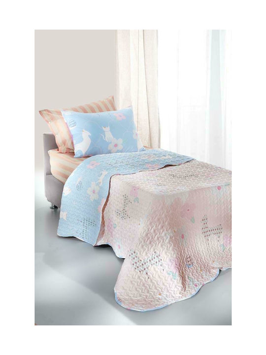 Saint Clair Kinder Steppdecke Einzeln Lama Rosa 160x220cm 1714086119002