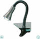 Trio Lighting Flexo Office Lamp with Flexible Arm for Socket E14 and Clip in Silver Color